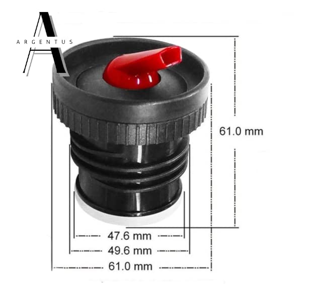 Argentus Thermos Stopper Replacement for Stanley Classic Wide Mouth Bottle Black-Red / 1.1QT