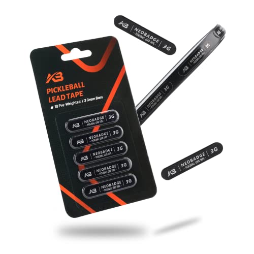 Lead Tape for Pickleball Paddles - Pre-Cut 3g Strips, Black