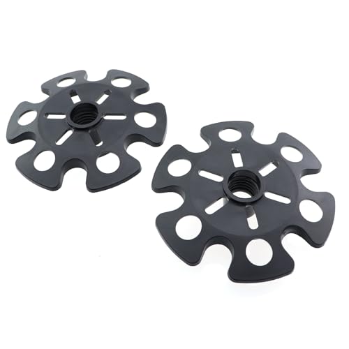2PCS Hiking Pole Snow Baskets - Anti-Sink Tips, Black