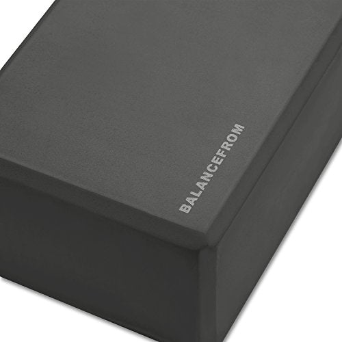 High Density Yoga Blocks Set of 2 - 9" x 6" x 4" - Black