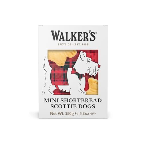 Walker's Mini Scottie Dog Shortbread Cookies - 5.3 Oz Butter Cookies (Traditional Scottish Recipe, Pack of 1)