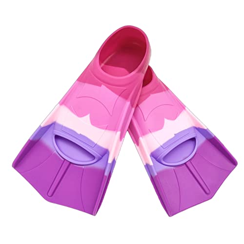 Kids Colorful Flexible Silicone Swim Fins - AAB-3XS (8-11.5) - Training & Snorkeling