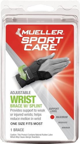 Mueller Wrist Brace with Splint – Adjustable, All-Day Carpal Tunnel Support
