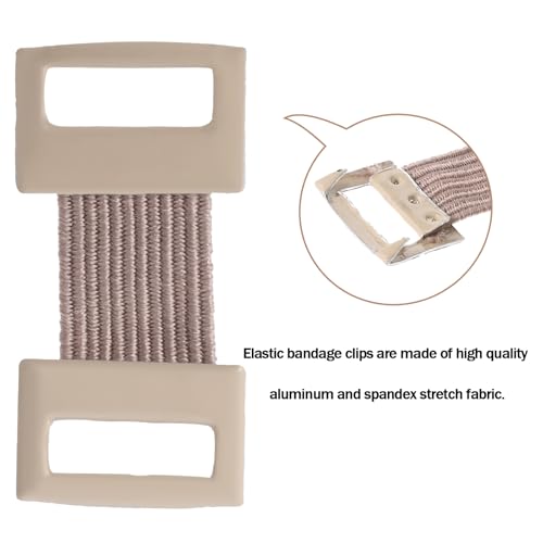 100 Pcs Skin Color Elastic Bandage Clips - Durable & Reusable