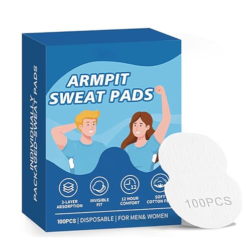 100 Pack Armpit Sweat Pads - Super Absorbent & Skin-Friendly Guards