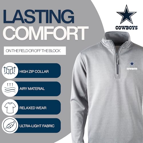 Dunbrooke Men's Royal Buffalo Bills All-Star Tech Quarter-Zip Top - Heather Grey, XX-Large