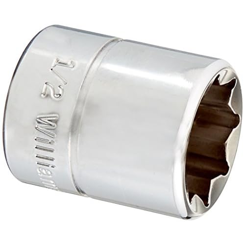 Williams JHWBD-816 SuperTorque 3/8-Inch Drive Shallow 8 Point 1/2-Inch Socket with Lobular Openings, Chrome Finish