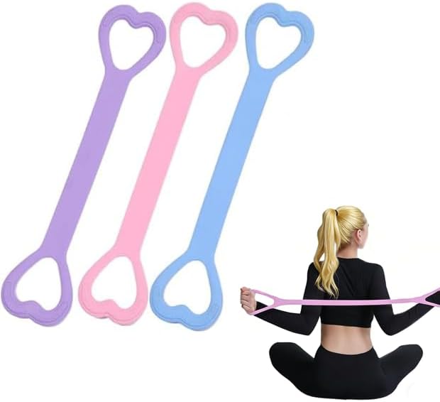 Skiennix Figure 8 Resistance Bands - 3-Piece Set with Handles for Effective Arm & Shoulder Workouts