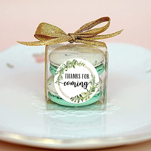 2-Inch Thank You Stickers - Greenery Floral Party Favor Labels, 50 Pack