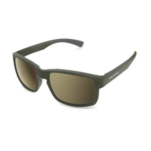 WarBird Easy Day Polarized Sunglasses - Green Matte Frame w/Brown High Contrast Lens - Impact Resistant - 100% UVA/UVB Blocking