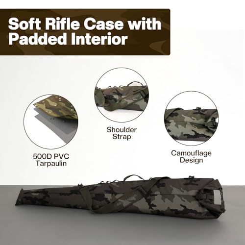 60" Waterproof Floating Shotgun Case for Hunting - Camouflage
