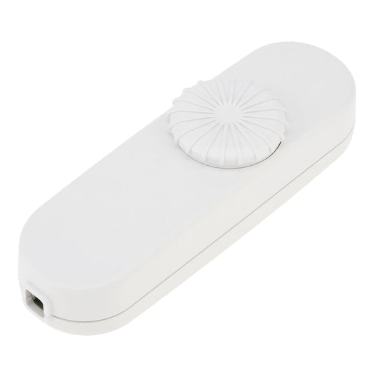 RTNLIT Inline Lamp Dimmer Switch for Lamp Cord, Full Range Rotary Light Dimmer for Floor Lamp, Table Lamp, Dimmable LED, Incandescent, Halogen Bulbs(White)