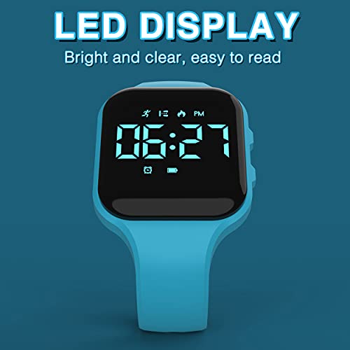 Non-Bluetooth Kids Fitness Tracker Watch - Square Blue