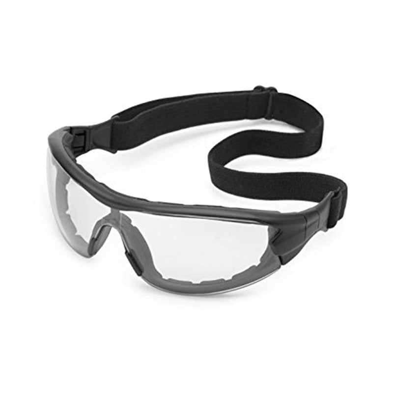 Gateway Safety 21GBX9 Swap Wraparound Hybrid Eye Safety Glasses/Goggles, FX3 Premium Anti-Fog Lens, Black Frame with Foam Edge, Regular, Clear