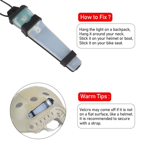 SkySmile 2 Pack Red Identification Marker Light for Helmet – Tactical Safety Signal for Outdoors