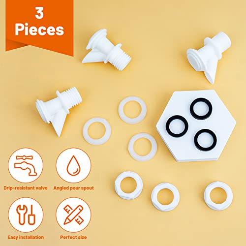 Push-Button Spigot Replacement for Igloo Coolers - 3 Pack