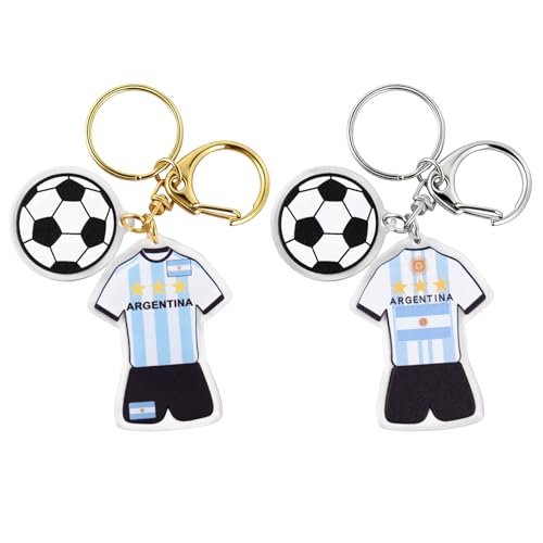 2-Piece World Cup Soccer Keychain - Argentina