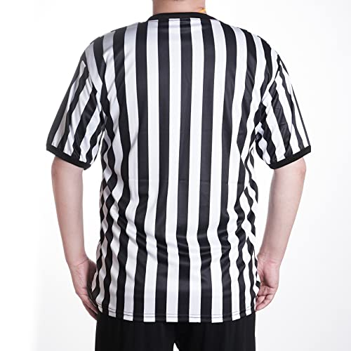 Referee Shirt for Men and Women - Black and White Stripe Umpire Jersey