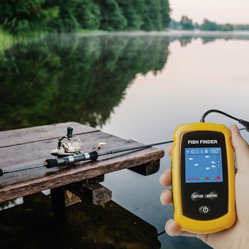 Venterior Basic Portable Wired Fish Finder for Kayak Ice Fishing Water Depth & Fish Location