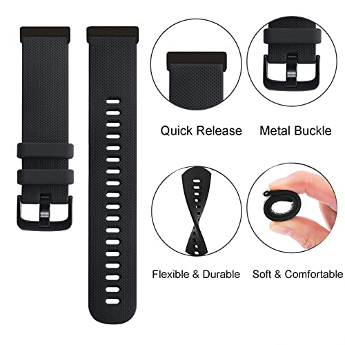 3-Pack Sport Bands Compatible with Fitbit Versa 4/Versa 3/Sense
