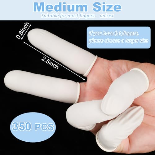 Medium Disposable Finger Cots - Latex Finger Protectors