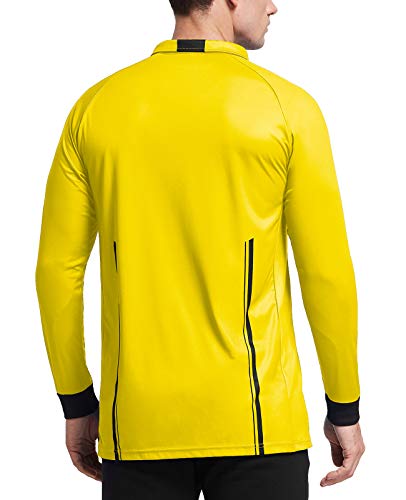 Pro Soccer Referee Jersey - Long Sleeve, Yellow, Large
