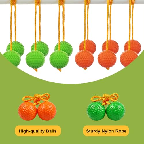Kasteco 6 Pack Ladder Toss Balls with Storage Bag - Outdoor Lawn & Yard Game