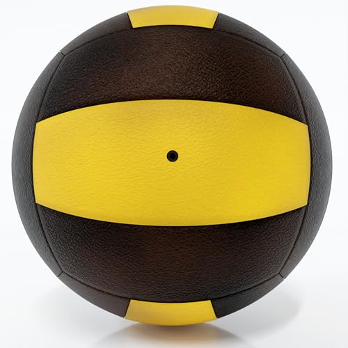 Apex Sports Professional Volleyball - Official Size & Weight, High-Visibility Black & Yellow, Variation: Volleyball