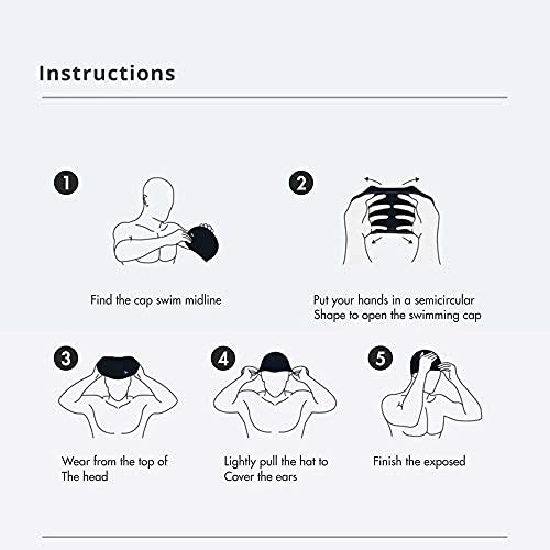 Latex Swim Cap for Adults - Durable Training Headwear, White