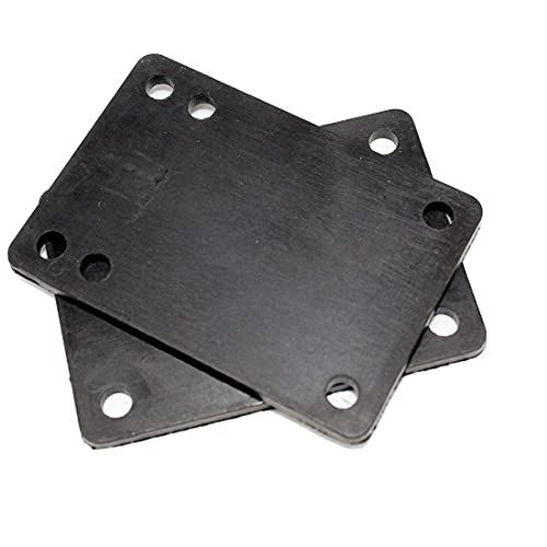 4MM Rubber Skateboard Risers - Prevent Wheelbite, Shock Absorption