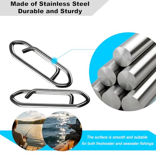 100pcs Stainless Steel Fishing Speed Clips - Quick Change Clips