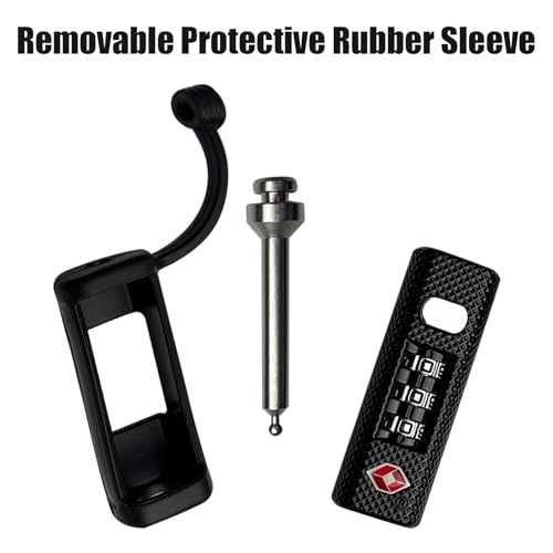 TSA-Approved Gun Case Lock - 3-Dial Combo Padlock, Black - 2 Pack