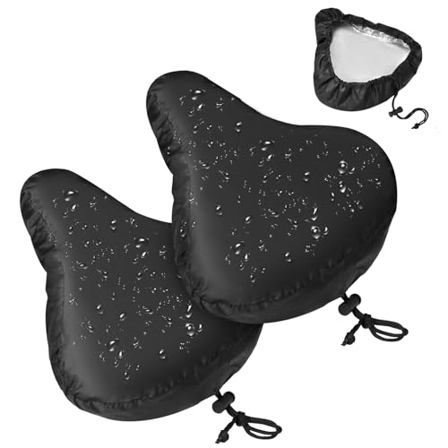 Waterproof Bike Seat Cover - 2 Pack Cushion Protector for City Bikes 10.8"x10.2"