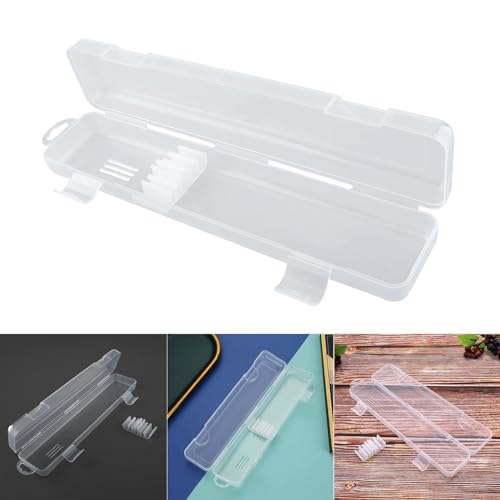 Portable Flatware Storage Box - Clear Cutlery Organizer for Travel Camping Picnic (B)