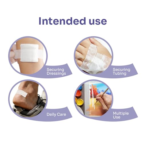 Medical Paper Surgical Tape - 4 Rolls, 1" x 10 Yards, Latex-Free & Hypoallergenic