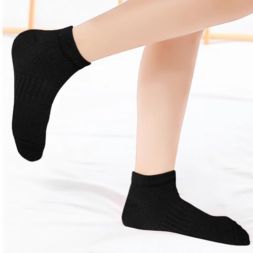 Bemeol Boys Ankle Socks 18 Pairs - Black, White, Grey, Sizes 10-14 Years