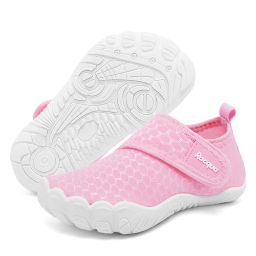 Racqua Toddler Water Shoes Pink 9 Boys Girls Non-Slip Quick Dry Beach & Pool Footwear