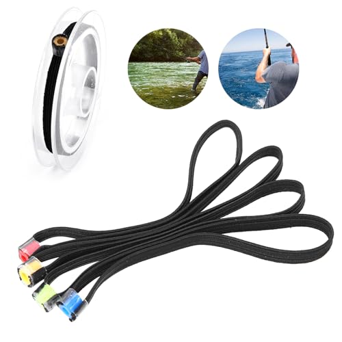Fishing Tippet Spool Ring - 4 Pack Elastic Fabric Tackle Tool