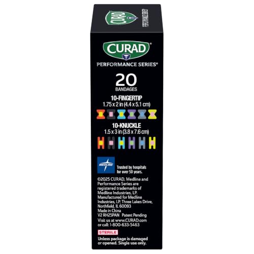 Antibacterial Fabric Bandages - Fingertip & Knuckle - 20 Count