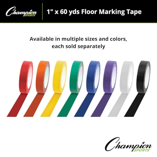 Durable Vinyl Floor Marking Tape - 1 Inch x 60 Yards, Red