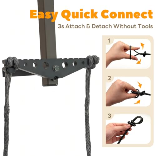 ZIVOXIA Double Step Daisy Chain Climbing Aider for Hunting Tree Stands