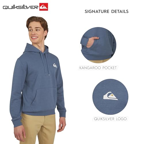 Quiksilver Men's X-Large Navy Heather Fleece Hoodie Sweatshirt