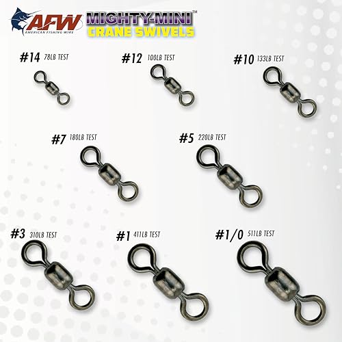 Mighty Mini Stainless Steel Fishing Swivels - 10 Pieces, 78lb Test