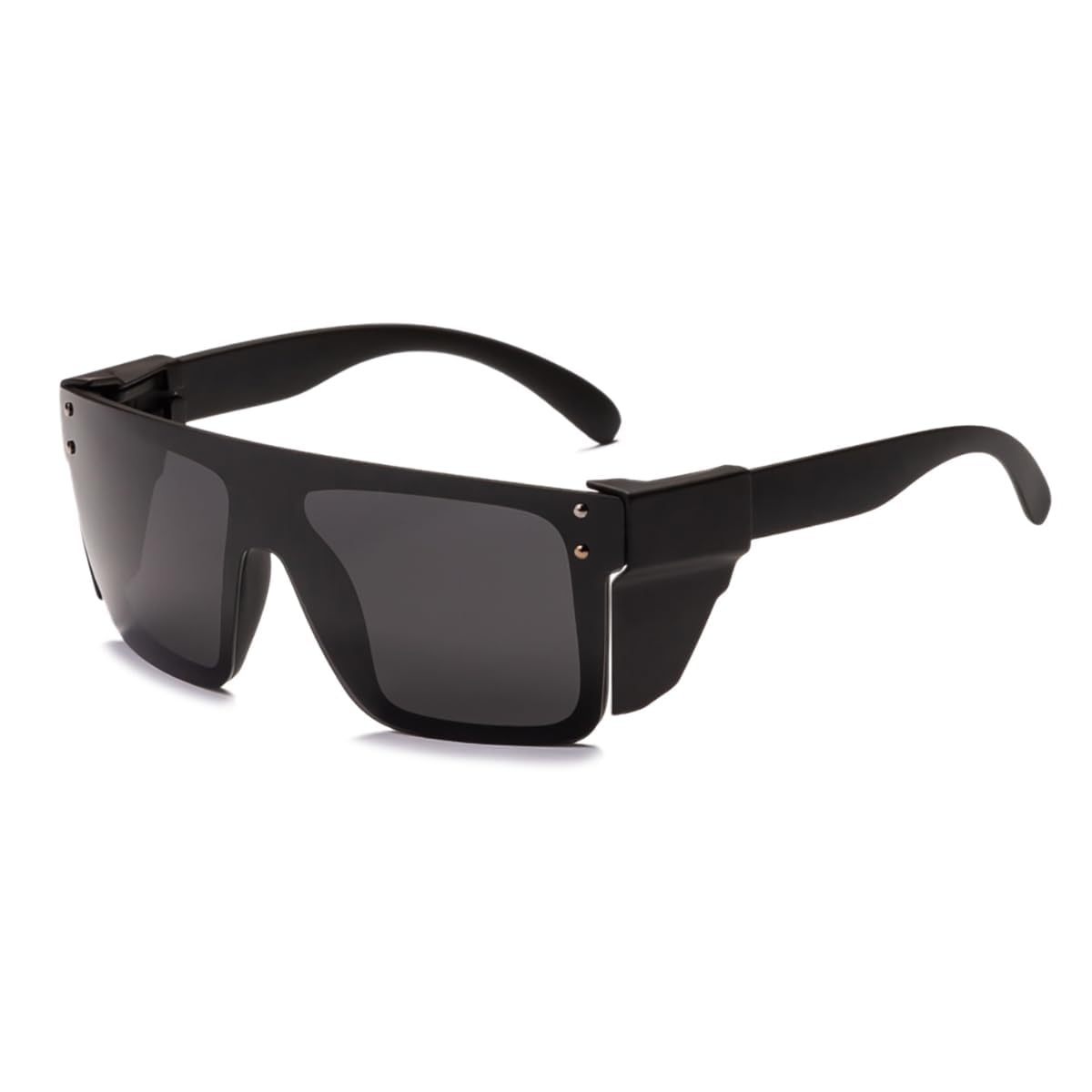 BEASVFE Z87 Polarized Safety Glasses Sunglasses Smoke Grey Lenses,Wrap Around Frame, Unisex Sunglasses for Men and Women (Smoke)