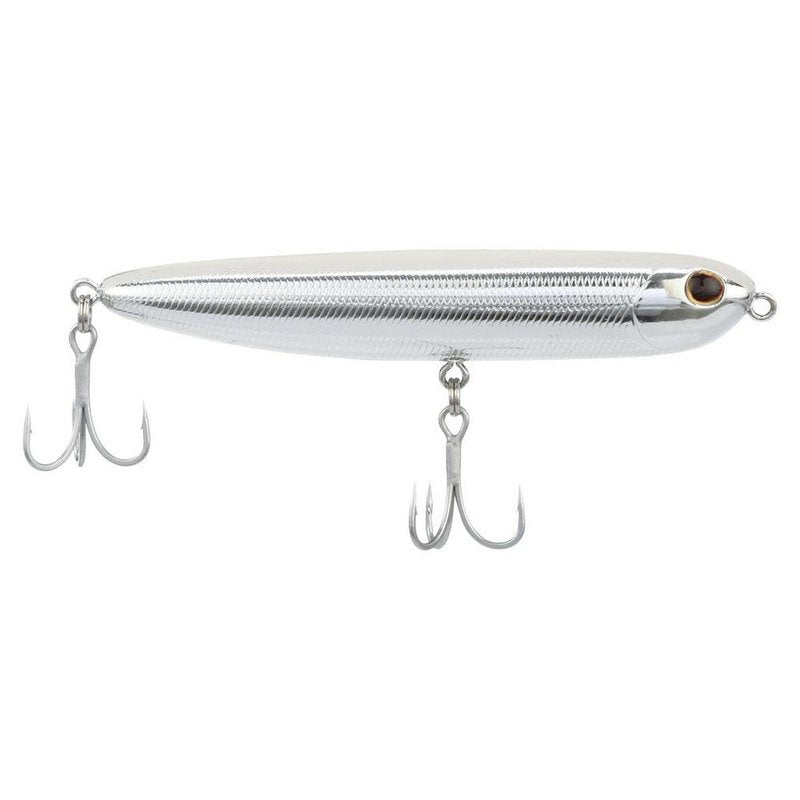Berkley Saltwater Drift Walker Topwater Fishing Lure, Chrome, 3/8 oz, 3.5in, Tail Weighted Design Tuned for Casting Distance, Equipped with Fusion19 Hook