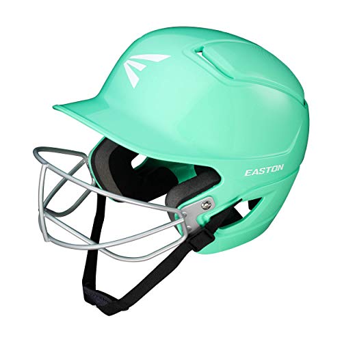 Easton Alpha T-Ball Softball Batting Helmet with Facemask, Small Mint Green
