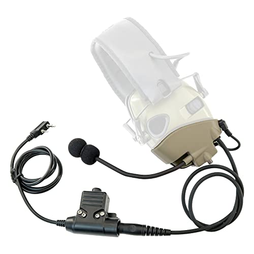Microphone & PTT Accessory for Howard Leight Impact Sports Headphones - Tan