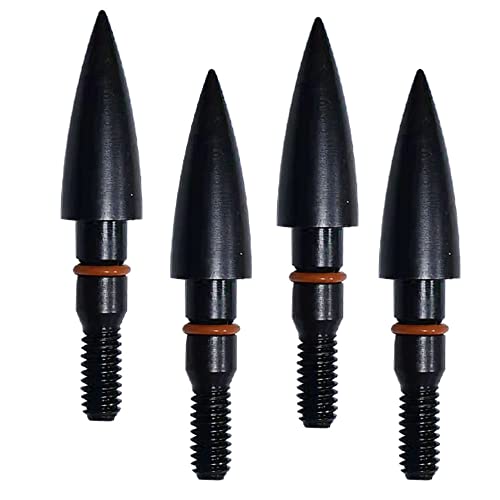 Archery Field Points - Steel Screw-In Tips, 100-300 Grains (12 Pack)