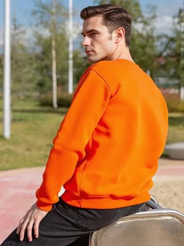 Men's Breathable Long Sleeve Crewneck Sweatshirt - Athletic Pullover