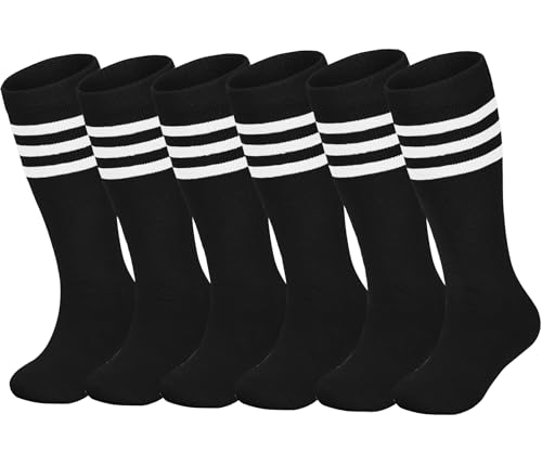 ENBAOHUI 3 Pairs Toddler Soccer Socks - Kids Boys Girls Knee